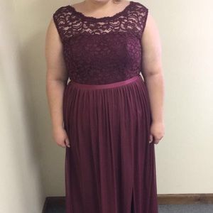 David’s Bridal Lace Bridesmaid Dress